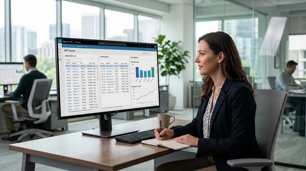 Enterprise ERP dashboard